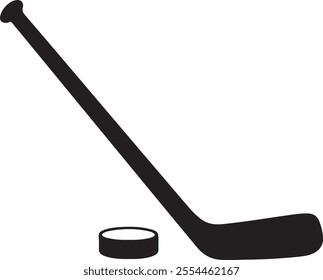 hockey stick silhouette design vector