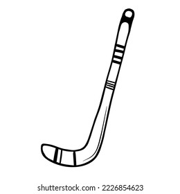 hockey stick sketch  Line art illustration hockey stick