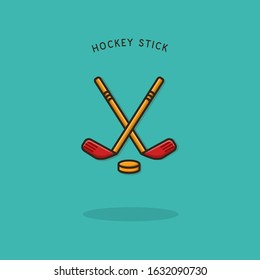 Hockey Stick Sport Icon Design Vector