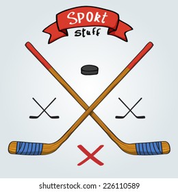 Hockey stick. Sport stuff.