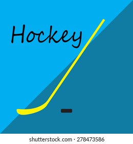 hockey stick vector flat design