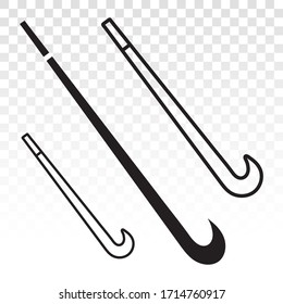 Hockey stick vector flat icon for apps and websites on a transparent background