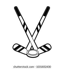 hockey stick winter sports related icon image 