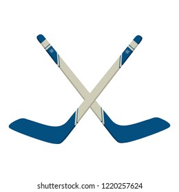 Hockey sticks crossed