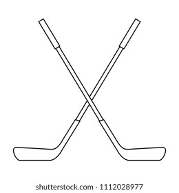 hockey sticks crossed emblem