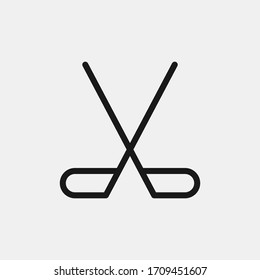 Hockey sticks icon isolated on background. Hockey symbol modern, simple, vector, icon for website design, mobile app, ui. Vector Illustration