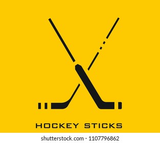 Hockey sticks icon signs