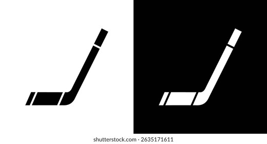 Hockey sticks icon in solid flat trendy design style.