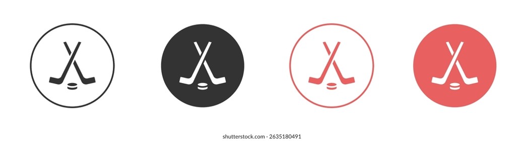 Hockey sticks icon vector design template simple and clean style
