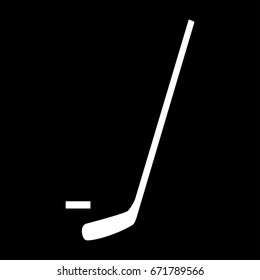 Hockey sticks and puck icon .