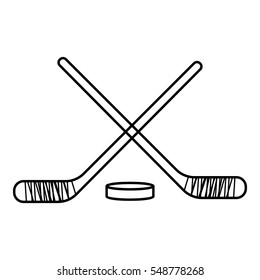 3,617 Hockey stick outline Stock Illustrations, Images & Vectors ...