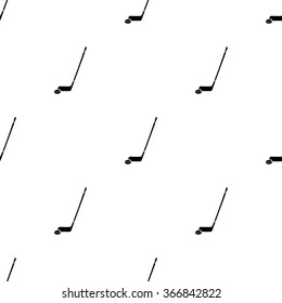 Hockey sticks and puck sport icon