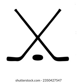 hockey sticks simple vector design