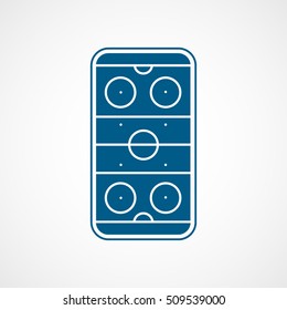 Hockey Strategy Blue Flat Icon On White Background