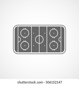 Hockey Strategy Flat Icon On White Background