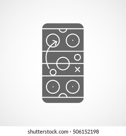 Hockey Strategy Flat Icon On White Background