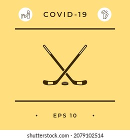 Hockey symbol icon. Elements for your design