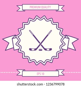 Hockey symbol icon. Graphic elements for your design