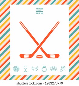 Hockey symbol icon. Graphic elements for your design