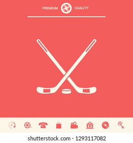 Hockey symbol icon. Graphic elements for your design