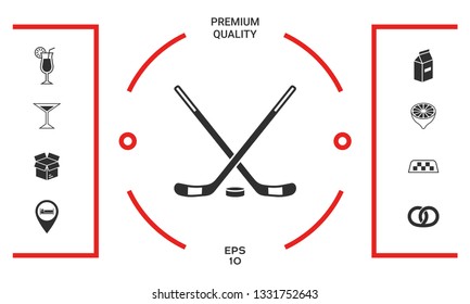 Hockey symbol icon. Graphic elements for your design