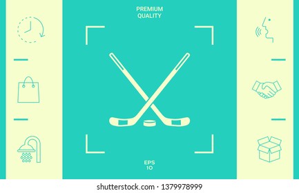 Hockey symbol icon. Graphic elements for your design