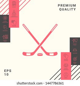 Hockey symbol icon. Graphic elements for your design