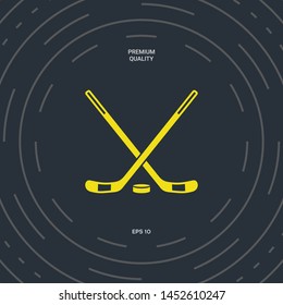 Hockey symbol icon. Graphic elements for your design
