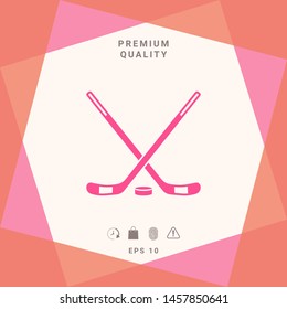 Hockey symbol icon. Graphic elements for your design