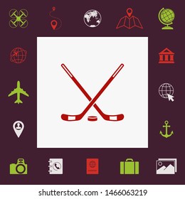 Hockey symbol icon. Graphic elements for your design