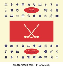 Hockey symbol icon. Graphic elements for your design