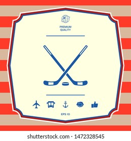 Hockey symbol icon. Graphic elements for your design