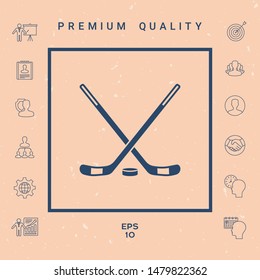 Hockey symbol icon. Graphic elements for your design
