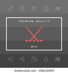 Hockey symbol icon. Graphic elements for your design