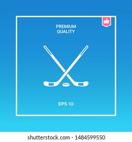 Hockey symbol icon. Graphic elements for your design