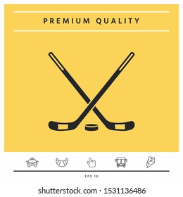 Hockey symbol icon. Graphic elements for your design