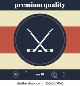 Hockey symbol icon. Graphic elements for your design