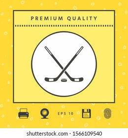 Hockey symbol icon. Graphic elements for your design