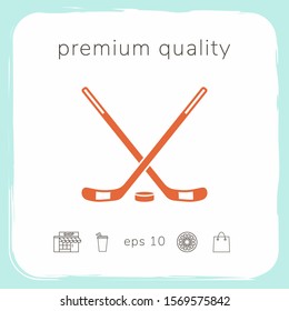 Hockey symbol icon. Graphic elements for your design