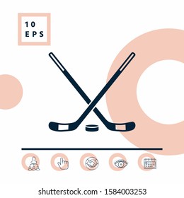 Hockey symbol icon. Graphic elements for your design