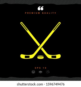 Hockey symbol icon. Graphic elements for your design
