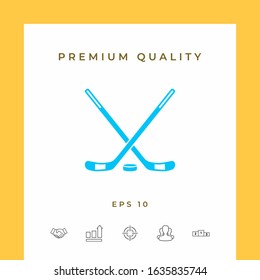 Hockey symbol icon. Graphic elements for your design