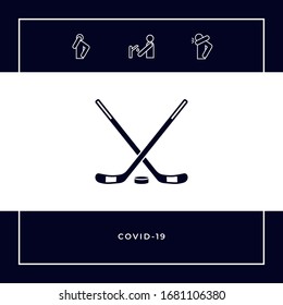 Hockey symbol icon. Graphic elements for your design