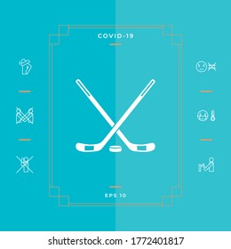 Hockey symbol icon. Graphic elements for your design