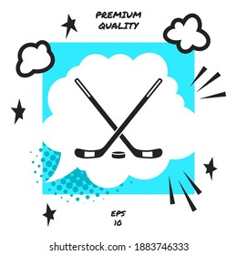 Hockey symbol icon. Graphic elements for your design