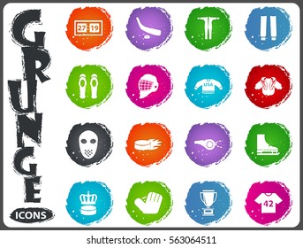 Hockey symbol icons for user interface design
