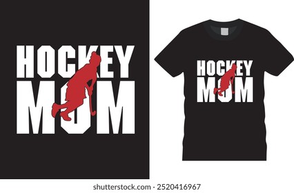 Diseño de camiseta de hockey Plantilla de Vector grunge. Ilustración vectorial deportiva, diseño de camiseta de hockey, hockey sobre hielo, hockey es mi Ilustración vectorial de diseño de camisetas de temporada favorita, diseño de tipografía.