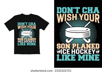 Hockey t shirt design vector, Hockey t shirt graphics for print in shirt, mug, hat etc