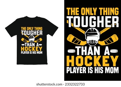 Design-Vektorgrafik von Hockey-T-Shirt, Hockey-T-Shirt-Grafiken für den Druck in Hemden, Muscheln, Hut usw.