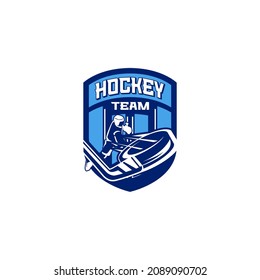 Hockey Team Club Logo Template Vector